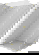 Mexen Lunar kairia atveriama dušo kabina 100 x 70 cm, permatoma, šlifuotas auksas - 834-100-070-55-00-L