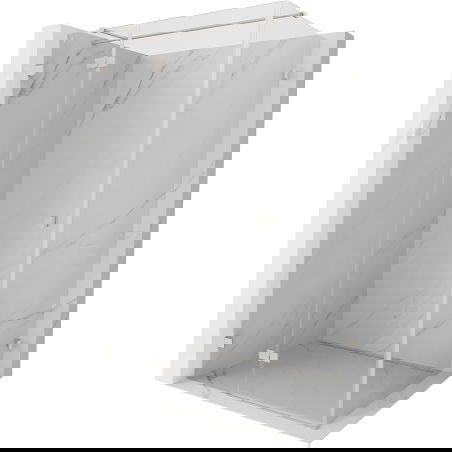 Mexen Lunar T dešinė stumdomoji dušo kabina 135 x 70 cm, skaidrus, šlifuotas nikeliu - 834T-135-070-97-00-L