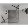 Mexen Roma Duo atveriama dušo kabina 70 x 70 cm, skaidri, juoda - 854-070-070-70-00-02