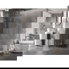 Mexen Lunar T atveriama kairioji dušo kabina 135 x 90 cm, permatoma, šlifuotas nikelis - 834T-135-090-97-00-L