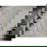 Mexen Roma Duo pakreipiama dušo kabina 80 x 80 cm, Skaidrus, Auksinė + dušo padėklas Flat - 854-080-080-50-02-4010G