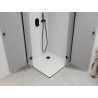 Mexen Roma Dviguba dušo kabina su atveriamomis durimis 70 x 70 cm, skaidri, juoda + Flat padėklas - 854-070-070-70-02-4010B