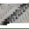 Mexen Roma Duo pakreipiama dušo kabina 80 x 80 cm, Skaidrus, Juoda + dušo padėklas Flat - 854-080-080-70-02-4010B