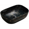 Mexen Rita praustuvas ant stalviršio 45 x 32 cm, juodas akmuo - 21084594