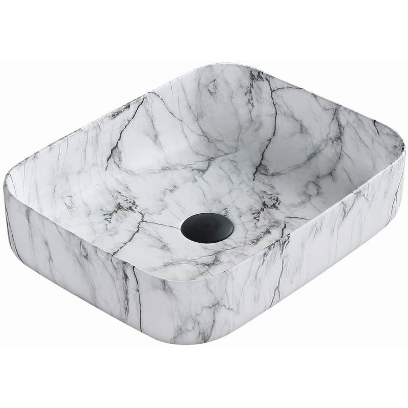 Mexen Carla stalviršio praustuvas 50 x 39 cm, balto akmens - 21555093
