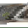 Mexen Omega trijų sienų dušo kabina, slankiojančios durys, 100 x 100 cm, skaidrus, chromas - 825-100-100-01-00-3S