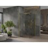 Mexen Omega stumdoma dušo kabina 100 x 100 cm, permatoma, auksinė - 825-100-100-50-00
