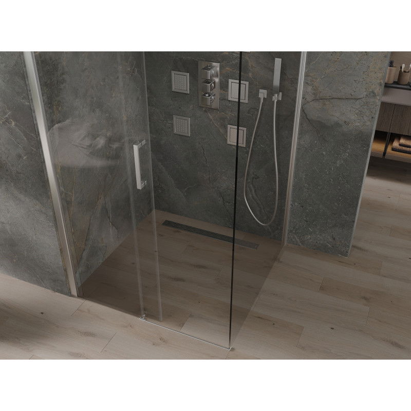 Mexen Omega stumdoma dušo kabina 100 x 100 cm, permatoma, chromuota - 825-100-100-01-00