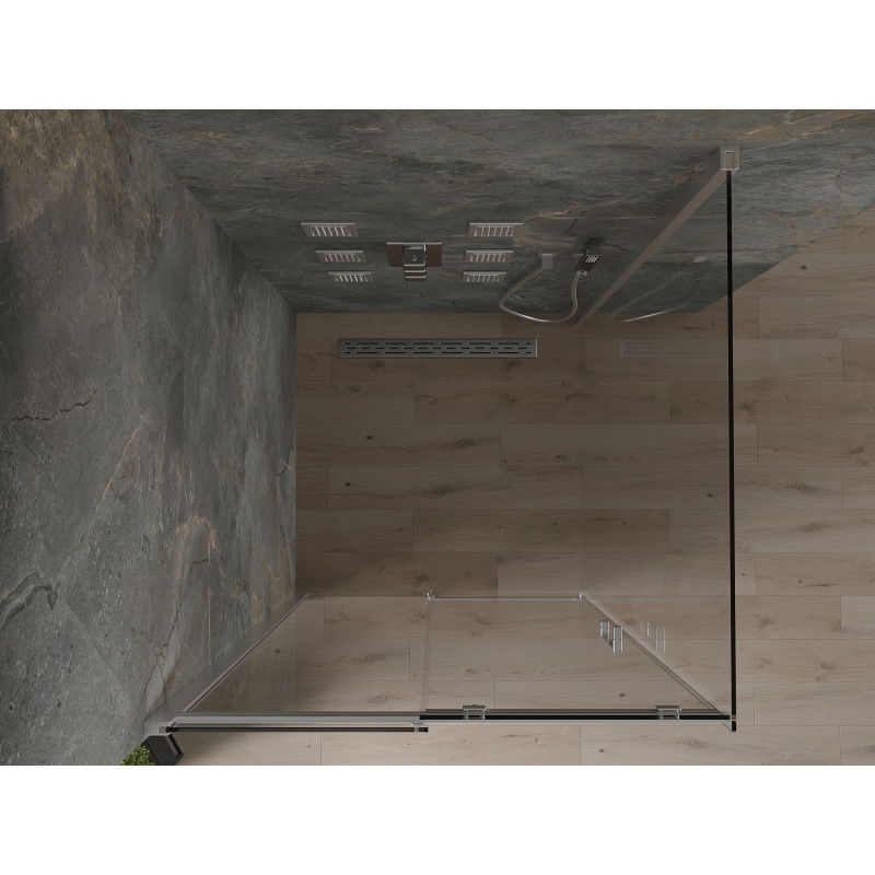 Mexen Omega stumdoma dušo kabina 100 x 100 cm, permatoma, chromuota - 825-100-100-01-00