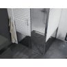 Mexen Apia stumdoma dušo kabina 90 x 90 cm, baltos juostos, chromas - 840-090-090-01-20