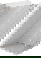 Mexen Lunar pasukama kairinė dušo kabina 100 x 80 cm, skaidri, šepečiuota varis - 834-100-080-65-00-L