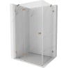 Mexen Lunar dušo kabina atveriama kairinės pusės 95 x 90 cm, permatoma, valcuota varis - 834-095-090-65-00-L