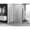 Mexen Exo-S stumdoma dušo kabina, 95 x 95 cm, permatoma, chromuota - 8151-095-095-01-00