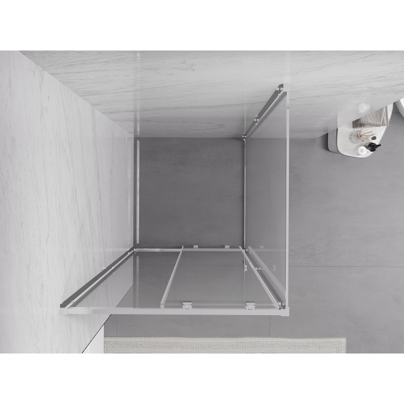 Mexen Exo-S stumdoma dušo kabina, 95 x 95 cm, permatoma, chromuota - 8151-095-095-01-00