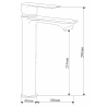Mexen Royo DF05 vonios komplektas, Juoda - 72213DF05-70