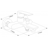 Mexen Royo R05 vonios rinkinys, auksinis - 72203R05-50