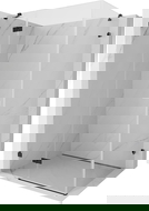 Mexen Lunar dušo kabina su atveriamomis durimis, kairinė 75 x 70 cm, skaidrus, juoda - 834-075-070-70-00-L