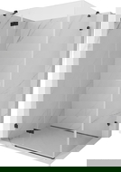 Mexen Lunar kairėje pusėje atsidarantis dušo kabina 85 x 70 cm, permatoma, juoda - 834-085-070-70-00-L