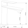 Mexen Royo DF05 vonios komplektas, Juoda - 72203DF05-70