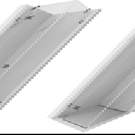 Mexen Lunar dušinės kabina su kairiu atidarymu 80 x 80 cm, skaidri, gun metalo spalva - 834-080-080-95-00-L