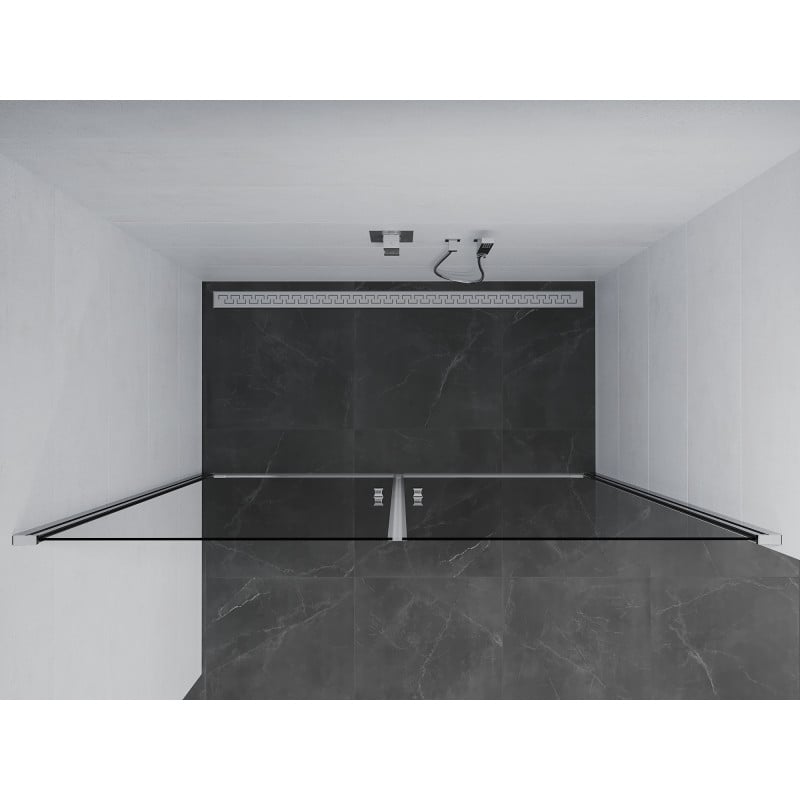 Mexen Pretoria Duo darinės dušo durys 140 cm, permatomos, chromas - 852-140-000-02-00