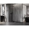 Mexen Lunar dušo kabina atveriama kairė 100 x 100 cm, permatoma, pistoletinė metalinė - 834-100-100-95-00-L