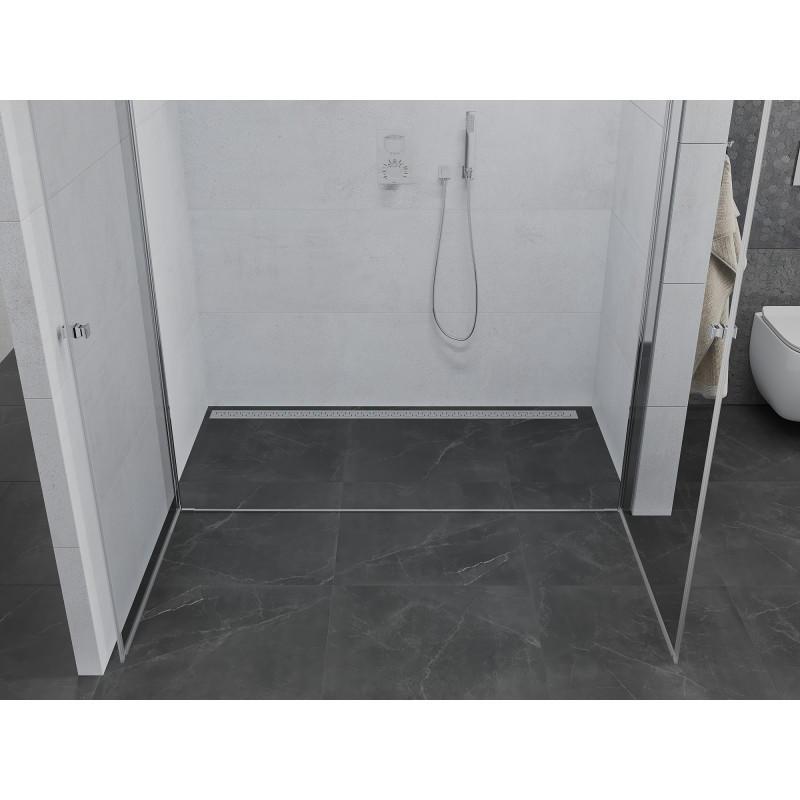 Mexen Pretoria Dvigubos dušo durys 170 cm, skaidri, chromuota - 852-170-000-02-00