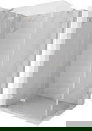 Mexen Lunar dušo kabina su besiveriančiomis kairinėmis durimis 100 x 80 cm, permatoma, šlifuotas nikelis - 834-100-080-97-00-L