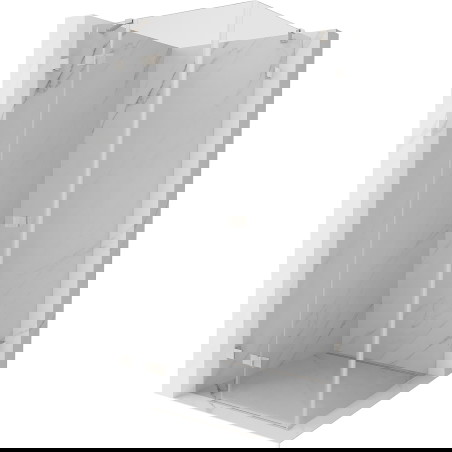 Mexen Lunar voniaus durys atveriamos dešinėje 100 x 100 cm, skaidrios, šlifuotas nikelis - 834-100-100-97-00-L