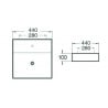 Mexen Blanca praustuvo indas 44 x 44 cm, balta - 21624400