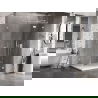 Mexen Lunar T dešinysis dušo kabina 140 x 120 cm, skaidrus, baltas - 834T-140-120-20-00-P