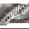 Mexen Lunar T dešinysis dušo kabina 140 x 120 cm, skaidrus, baltas - 834T-140-120-20-00-P