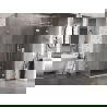 Mexen Lunar T dešinysis dušo kabina 140 x 120 cm, skaidrus, baltas - 834T-140-120-20-00-P