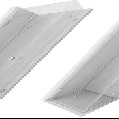 Mexen Lunar-F Duo sulankstoma dušo kabina 75 x 70 cm, skaidri, chromas - 836-075L-070P-01-00