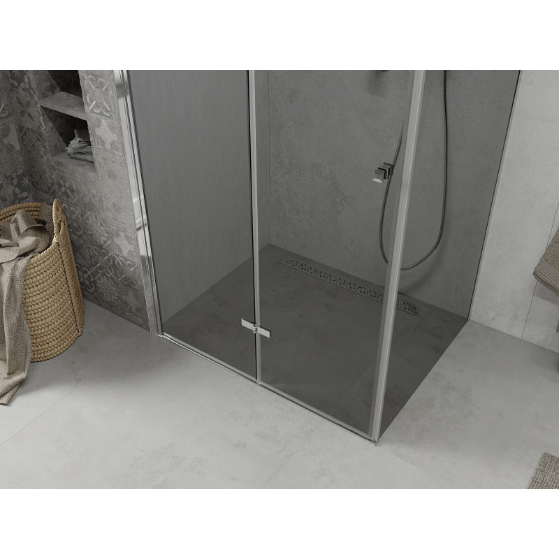 Mexen Lima sulankstoma dušo kabina 100 x 90 cm, grafitas, chromas - 856-100-090-01-40