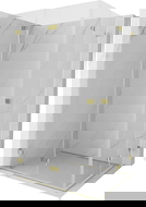 Mexen Lunar-F Duo sulankstoma dušo kabina 90 x 80 cm, skaidri, auksinė - 836-090L-080P-50-00