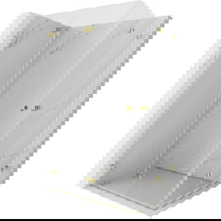 Mexen Lunar-F Duo dušo kabina sulankstoma 100 x 95 cm, permatoma, auksinė - 836-100L-095P-50-00