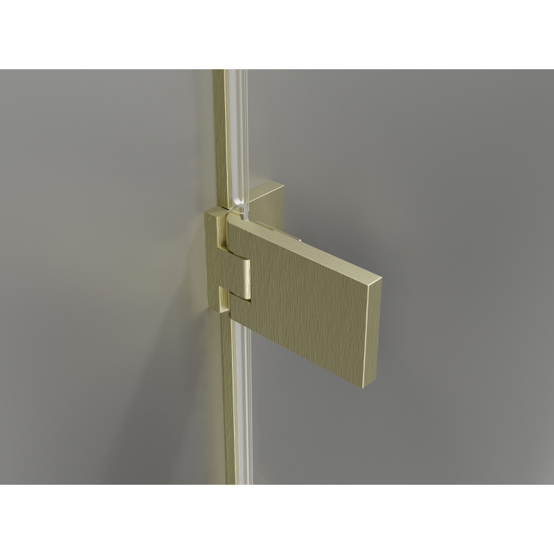 Mexen Lunar-F Dviguba sulankstoma dušo kabina 85 x 80 cm, skaidri, auksinė šlifuota - 836-085L-080P-55-00