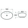 Mexen Kiara praustuvo indas 59 x 40 cm, baltas - 21645900