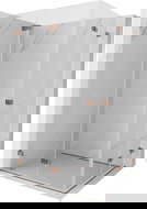 Mexen Lunar-F Duo sulankstoma dušo kabina 100 x 85 cm, permatomas, rožinis auksas - 836-100L-085P-60-00