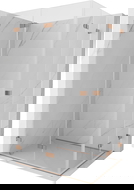 Mexen Lunar-F Duo sulankstoma dušo kabina 100 x 80 cm, skaidri, šlifuota vario spalva - 836-100L-080P-65-00