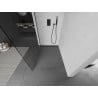 Mexen Kioto Dušo pertvara Walk-in 60 x 200 cm, skaidri 8 mm, juoda - 800-060-101-70-00