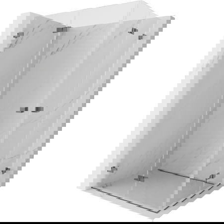 Mexen Lunar-F Duo sulankstoma dušo kabina 100 x 85 cm, skaidri, ginklų metalo - 836-100L-085P-95-00