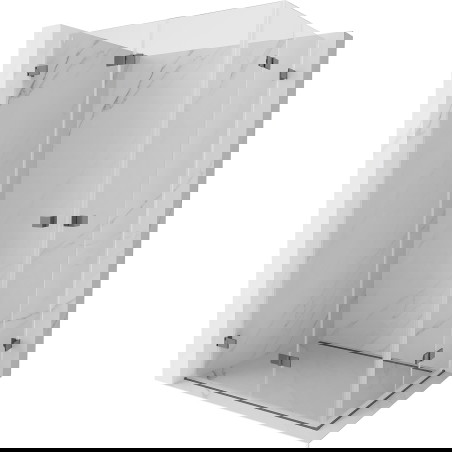 Mexen Lunar-F Duo sulankstoma dušo kabina 100 x 85 cm, skaidri, tamsaus metalo - 836-100L-085P-95-00