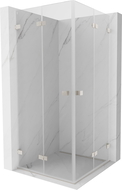 Mexen Lunar-F Duo sulankstoma dušo kabina 85 x 85 cm, skaidri, matinio nikelio - 836-085L-085P-97-00
