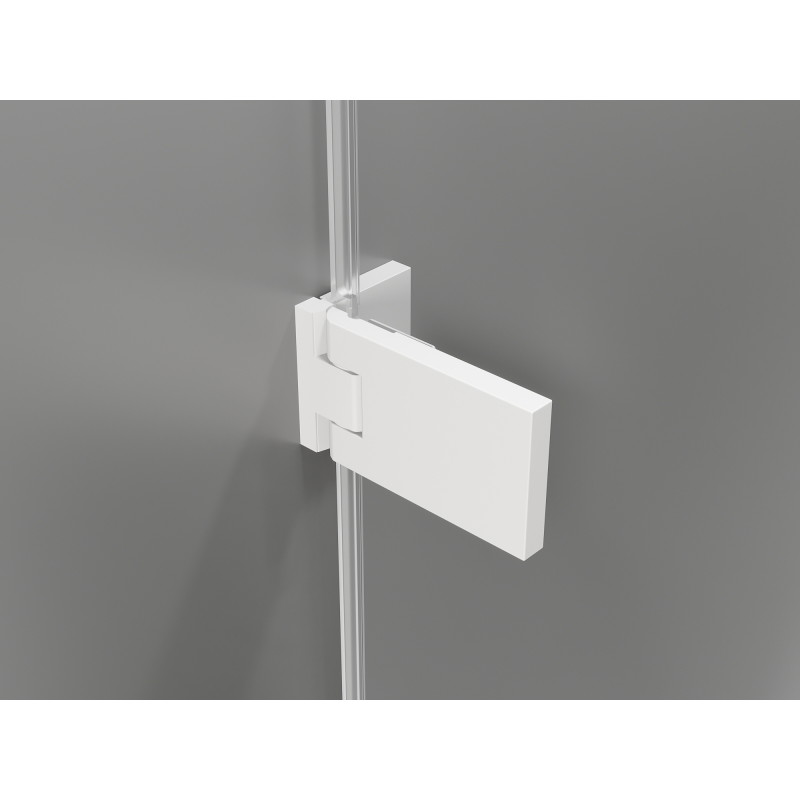 Mexen Lunar-F sulankstoma, skaidri, balta dušo kabina, kairė 85 x 80 cm - 836-085-080-20-00-L