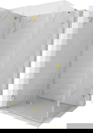 Mexen Lunar-F sulankiojama kairė 85 x 80 cm dušo kabina, permatoma, auksinė - 836-085-080-50-00-L