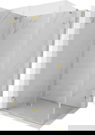 Mexen Lunar-F sulankstoma dušo kabina, kairė 85 x 80 cm, permatoma, auksinė - 836-085-080-50-00-L