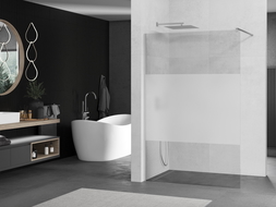Mexen Kioto dušo sienelė Walk-in 110 x 200 cm, skaidri/matinė 8 mm, chromas - 800-110-101-01-35