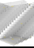 Mexen Lunar-F dušas kabina, sulankstoma kairė 90 x 80 cm, skaidri, auksinė matinė - 836-090-080-55-00-L